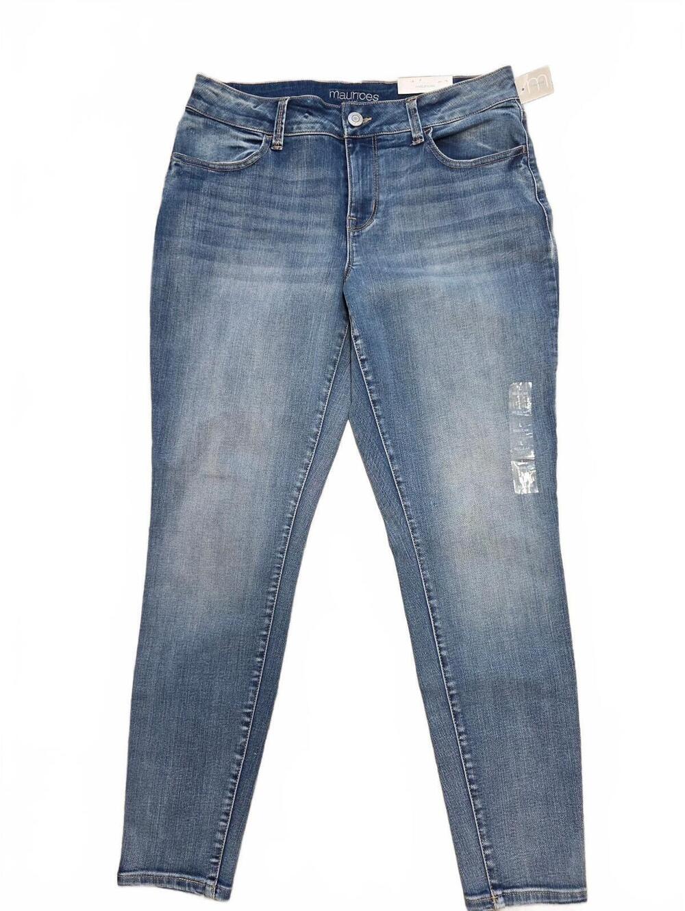 Maurices Womens Denim Jeggings Jeans Flex Size Large Preppy Casual Preppy NEW